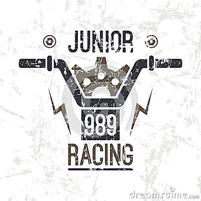 Emblem motorcycle racing junior