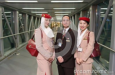 Emirates crew member