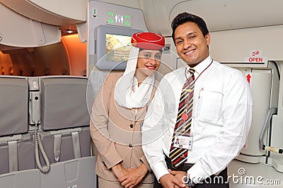 Emirates crew members