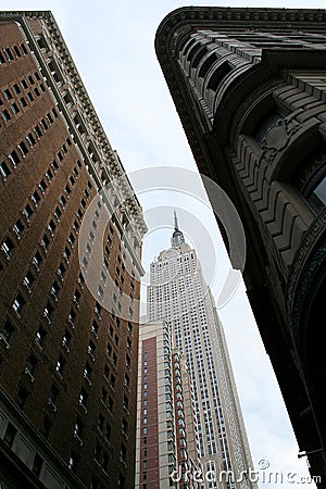 Empire State building from street level