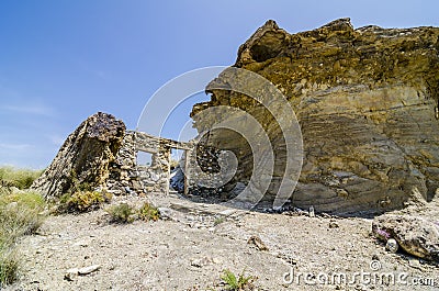 Emplacement abandonné de film dans le désert de Tabernas