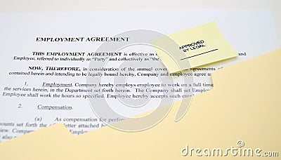 Employment Agreement Approved By Legal