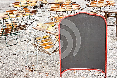 Empty black board