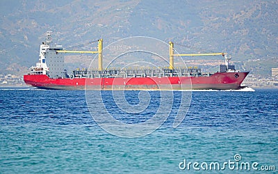 Empty container ship