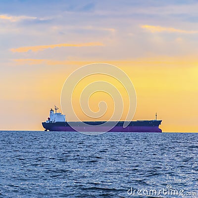 Empty container ship