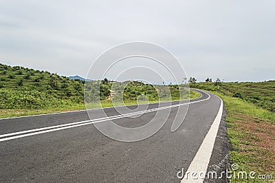 Empty countryside road