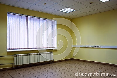 Empty office window