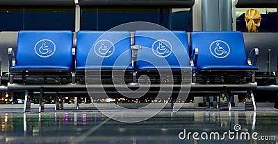 Empty Seats at Airport Gate