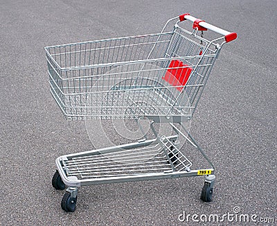 Empty shopping cart or trolley