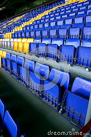 Empty stadium seats