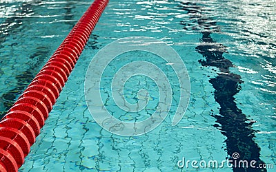 Empty swimming pool lane