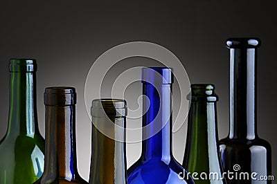 Empty Wine Bottle Closeup
