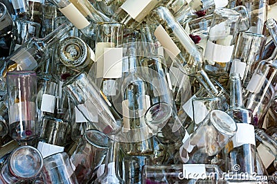 Empty wine bottles