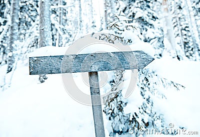 Empty winter sign