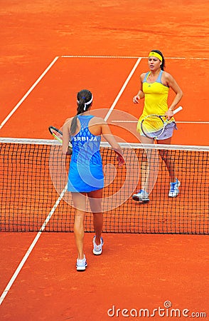 End of the match - Sorana Cirstea and Ana Ivanovic