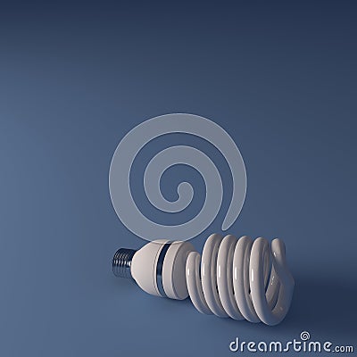 Energy saving and light bulb on blue background