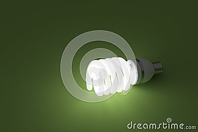 Energy saving light bulb, save energy light on