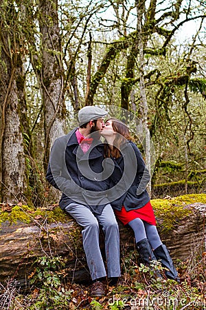 Engaged Couple Outdoors