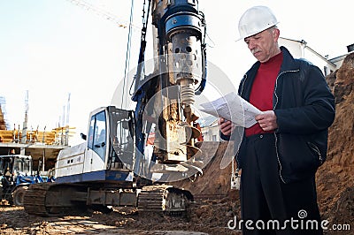 Engineer at construction site