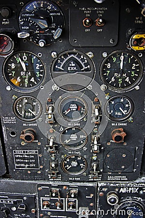 Engineers Control Panel from Bomber Aircraft