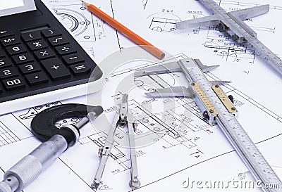 Engineerung tools on technical drawings