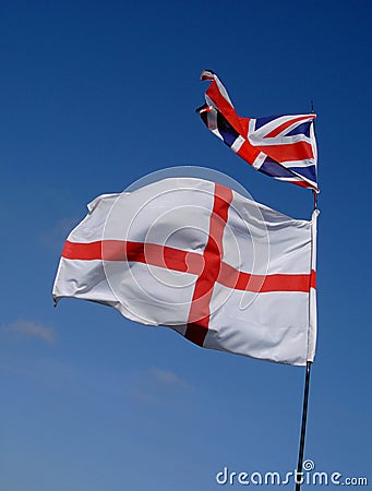 England Flag and Union Jack