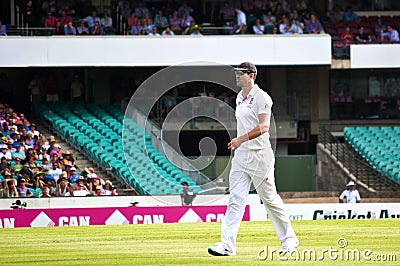 English cricketer Kevin Pietersen walks at SCG