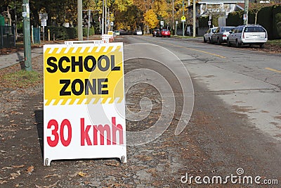 English School Zone Sign