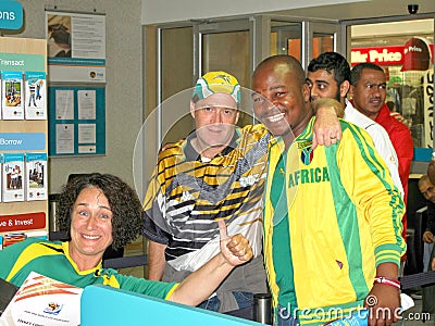Enthusiastic south african soccer world cup fans