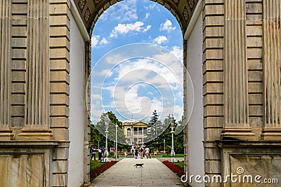 The entrance of Dolmabahche palace, Istanbul, Turkey