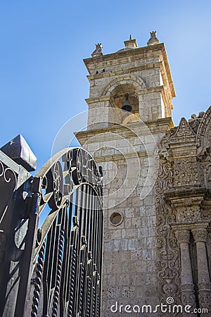 Entrance to the Church of Cayma, Arequipa, Peru