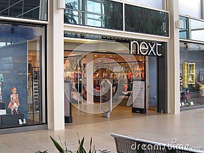 The entrance to the Next clothing store in Milton Keynes, United