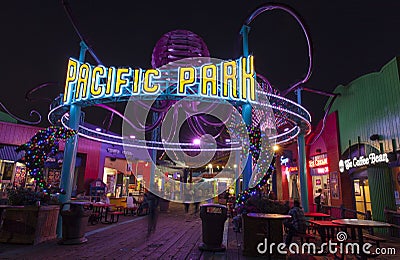 Entrance to the Santa Monica Pier Amusement Park.