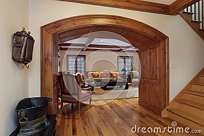 Entry into luxury living room