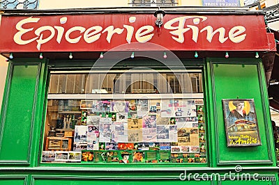 The Epicerie Fine, is a greengrocer in the Montmartre area, which has gained fame since its appearance in the film Amelie, as show