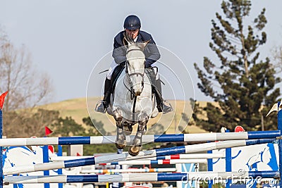 Equestrian Horse Rider Jumping
