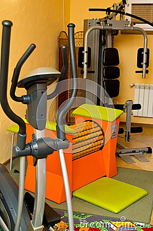 Equipment in home gym