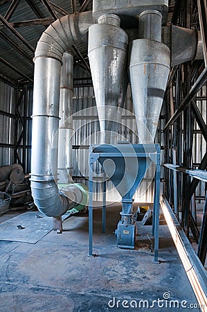 The equipment of rice factory.