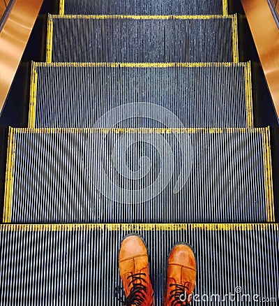 Escalator going down