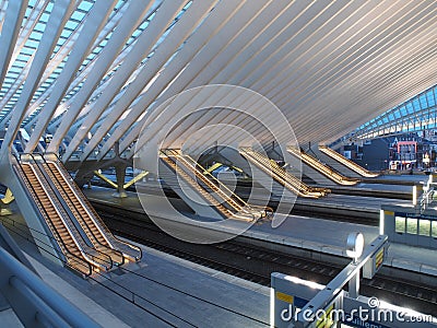 Modern Architecture Escalators in Modern Train Sta