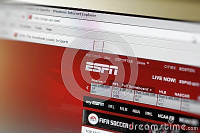ESPN.com main intenet page