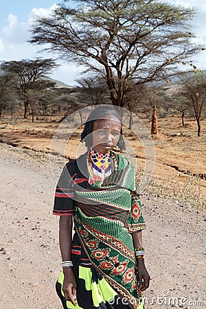 African woman in traditional clothes