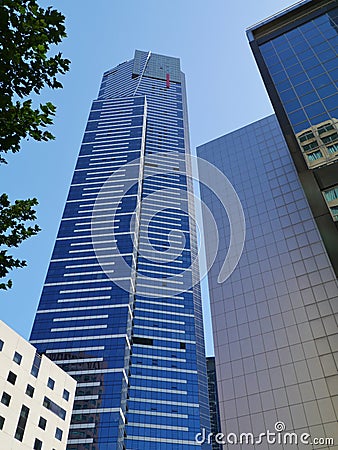 The Eureka tower in the commercial district