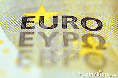 Euro banknote detail