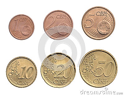 Euro Cents Coins Royalty Free Stock Image - I