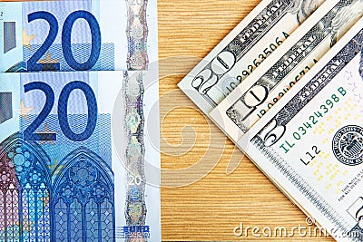 Euro and dollars