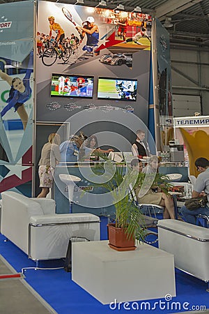 Euro Sport Broadcasting company booth