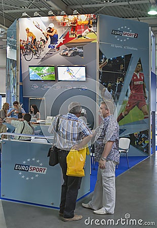 Euro Sport Broadcasting company booth