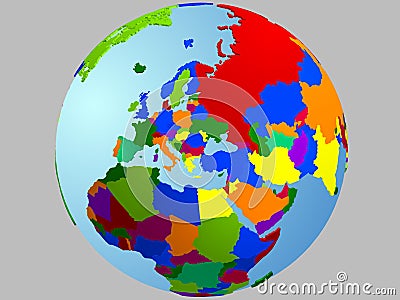 Europe Globe Map Royalty Free Stock Photo  Image: 12433245