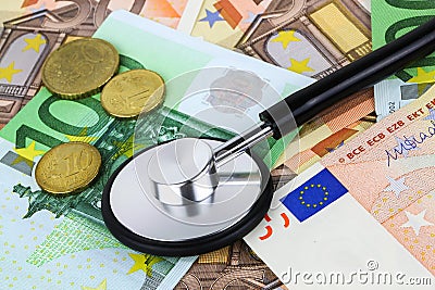 European currency sick concept